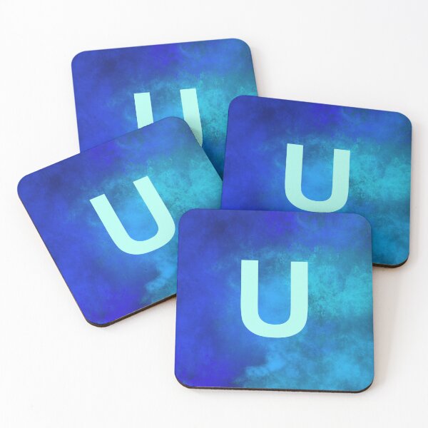 Item preview, Cosmic Fire Blue Alphabet U designed and sold by geoceltic.