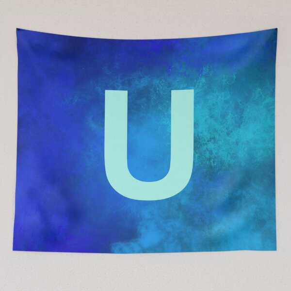 Item preview, Cosmic Fire Blue Alphabet U designed and sold by geoceltic.