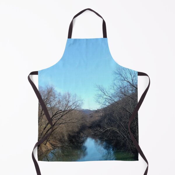 Item preview, Guyandotte River in West Virginia, Wooded River Landscape with Blue Sky designed and sold by PrettyLittlePic.