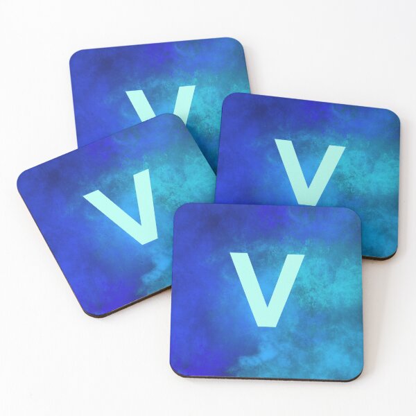 Item preview, Cosmic Fire Blue Alphabet V designed and sold by geoceltic.