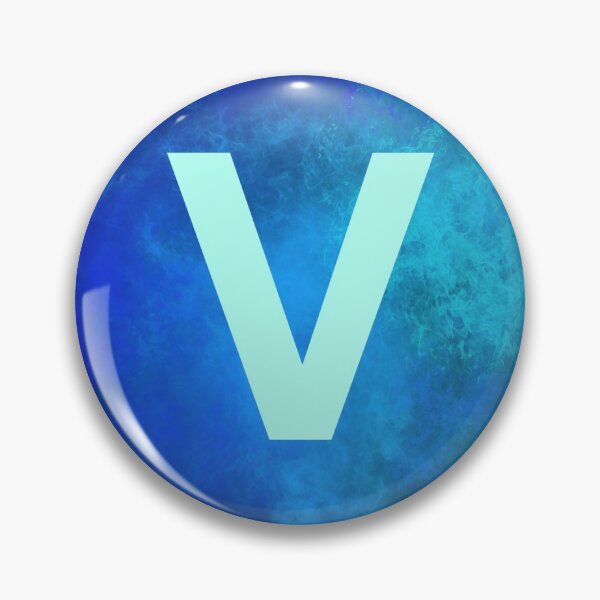 Item preview, Cosmic Fire Blue Alphabet V designed and sold by geoceltic.