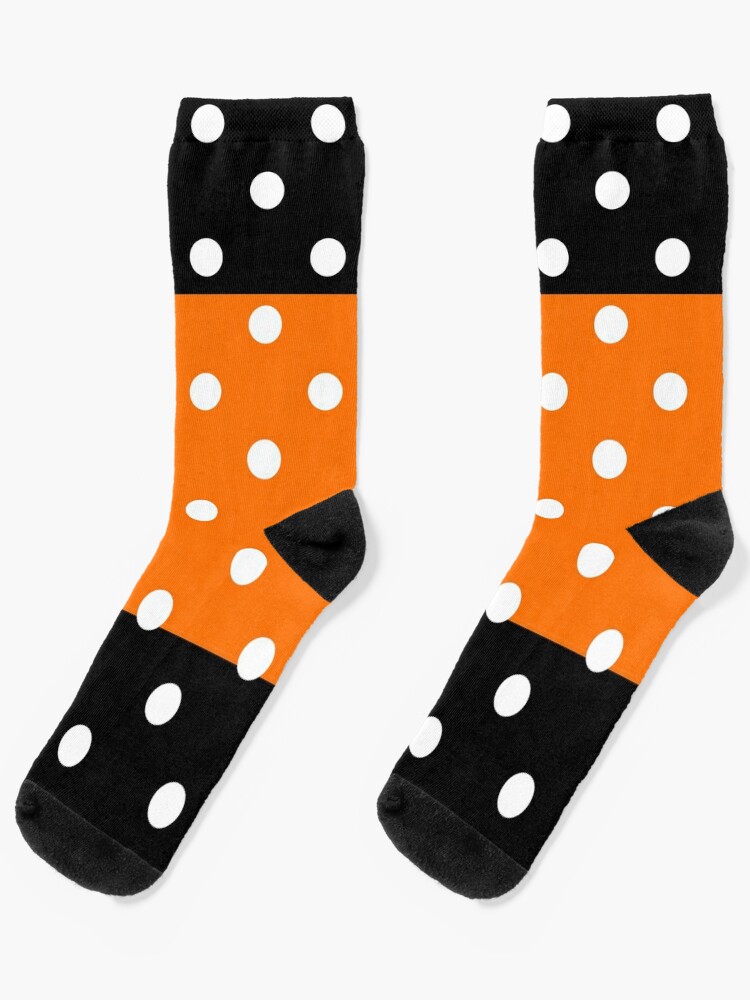 Long socks with polka dots and stripes