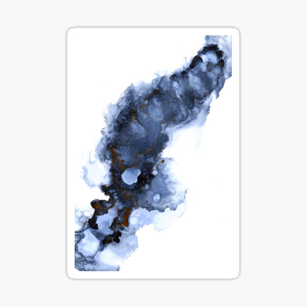 Alcohol Ink Blue 3/3 Sticker