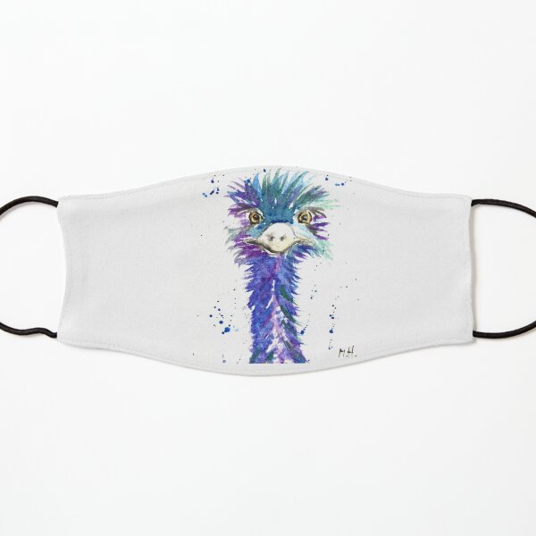 Emu bird watercolour painting Kids Mask