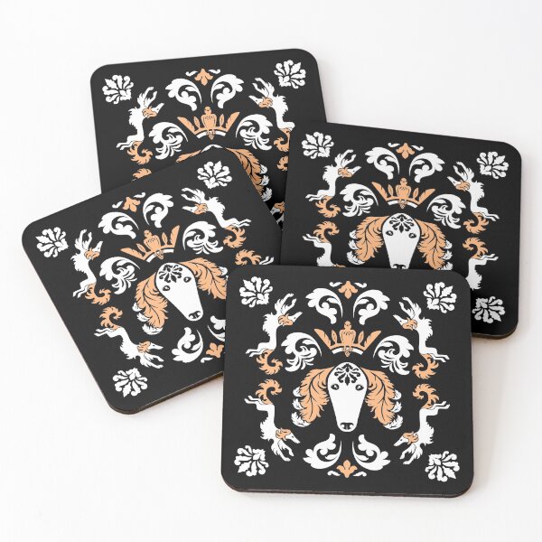 Item preview, The Spirit of Saluki Damask (Black) designed and sold by illucalliart.