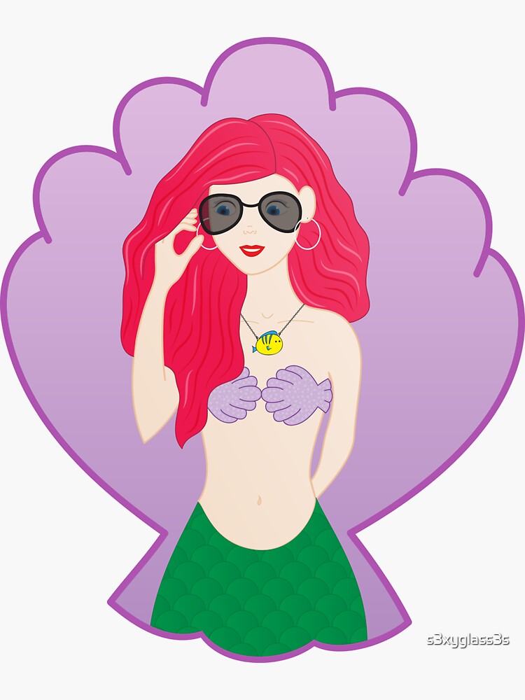 A red haired mermaid by s3xyglass3s