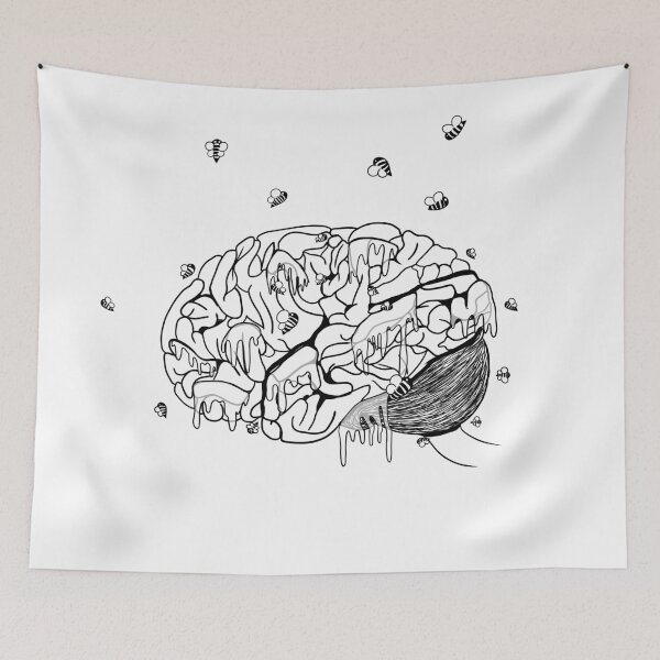 Item preview, Hive Mind (black and white) designed and sold by ArtOnCaffeine.