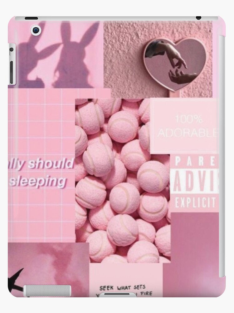 y2k aesthetic pink collage | iPad Case & Skin