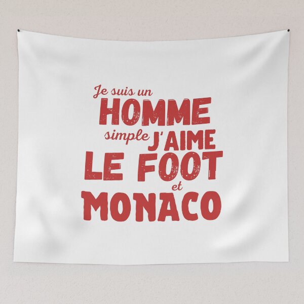 Item preview, I am a simple man I love football and Monaco humorous gift designed and sold by TeeJfm.
