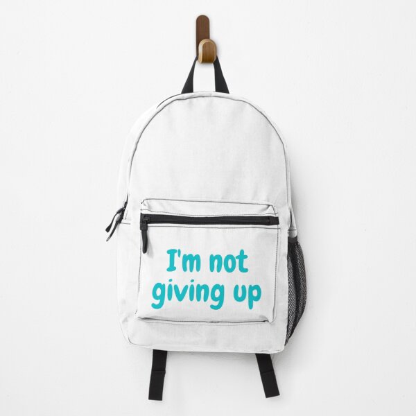 Item preview, i'm not giving up cyan text designed and sold by softlycarol.