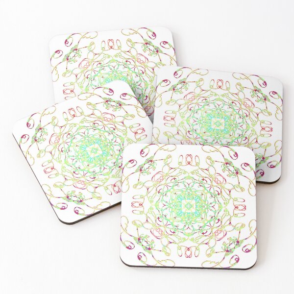 Item preview, Green oasis neon mandala gift idea designed and sold by Csaba Farkas.