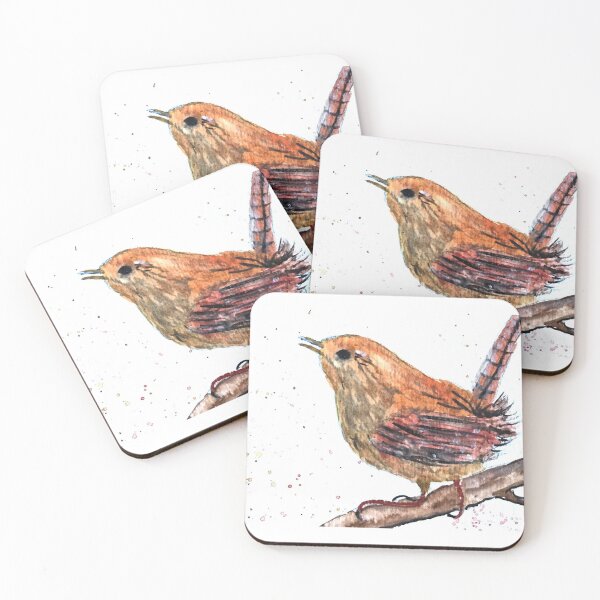Item preview, Brown wren bird watercolour painting  designed and sold by Monika Howarth.