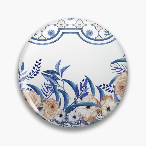 Item preview,  Mediterranean Floral Design Print Tuscan Tile Print Design designed and sold by twigandmeadow.