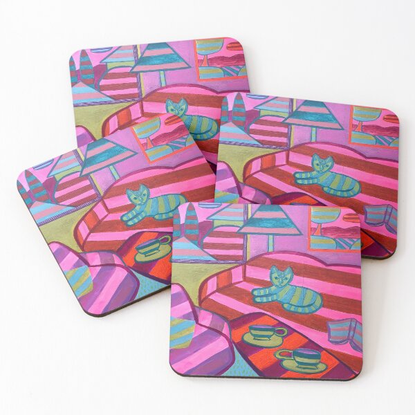 Item preview, Striped Interior with Cat designed and sold by Sossie Vanek.