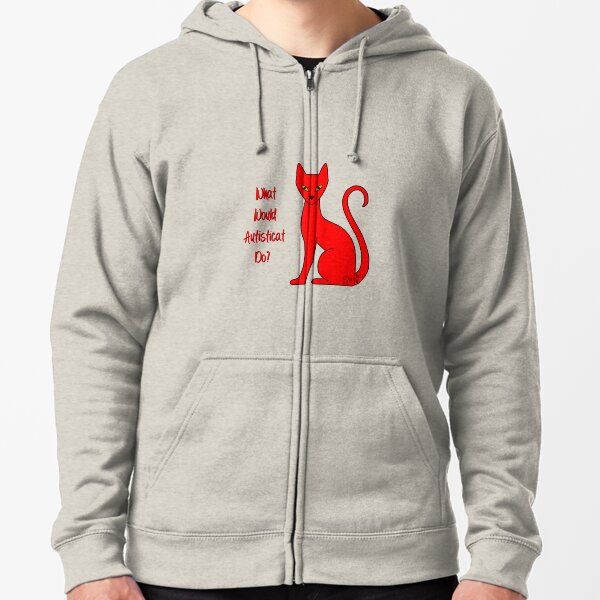 What Would Autisticat Do? Zipped Hoodie