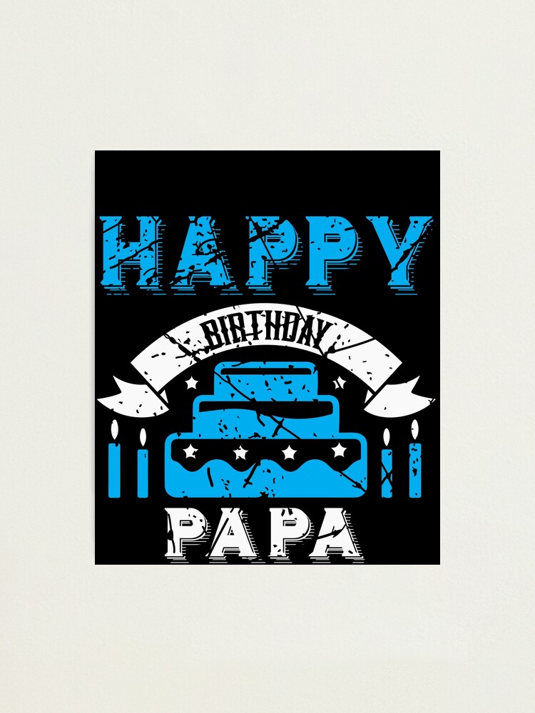 Carte de vœux avec l'œuvre « Joyeux anniversaire papa cadeau » de l'artiste  busydesign