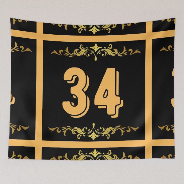 Item preview, Number 34 designed and sold by HappinessWorld.