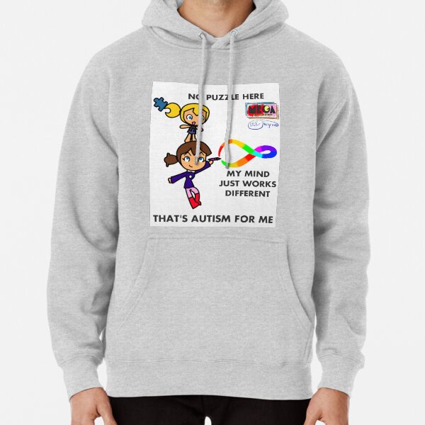 Autism: No Puzzle Here (Mega the Dreamer) Pullover Hoodie