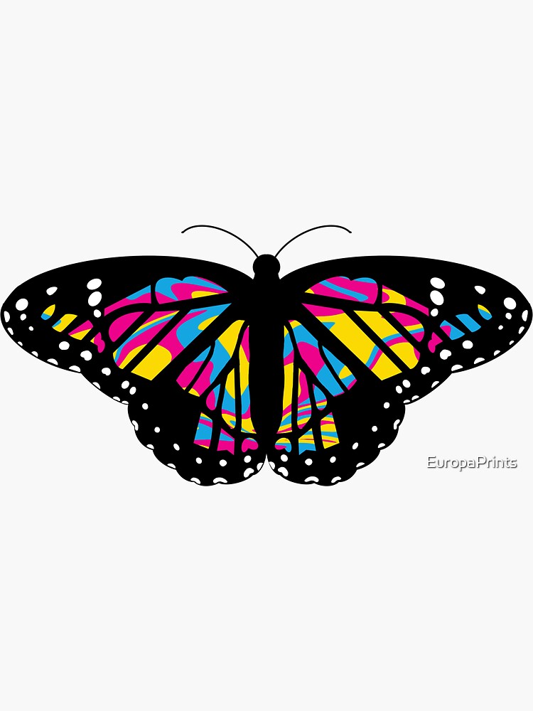 Pansexual Pride Butterfly Sticker By Europaprints Redbubble 2423