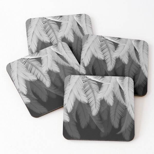 Item preview, Branches of palm leaves with gray and white designed and sold by hAITHAM1985.