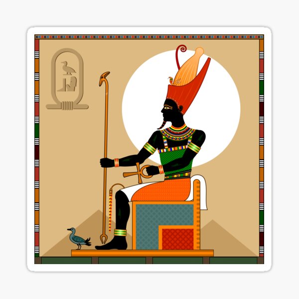Religion of Ancient Egypt. God Geb. Sticker