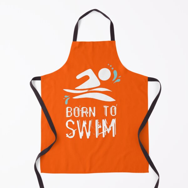 Item preview, Calling all wild open water swimming, winter bathers. Born to swim fun design for swimmer lovers. Tangerine orange designed and sold by Caroline Laursen.