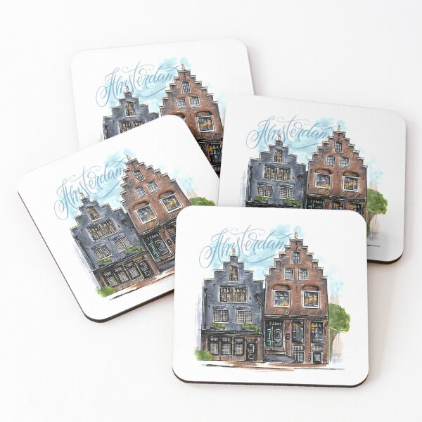 Item preview, Amsterdam. The cute buildings. designed and sold by BananiLettering.
