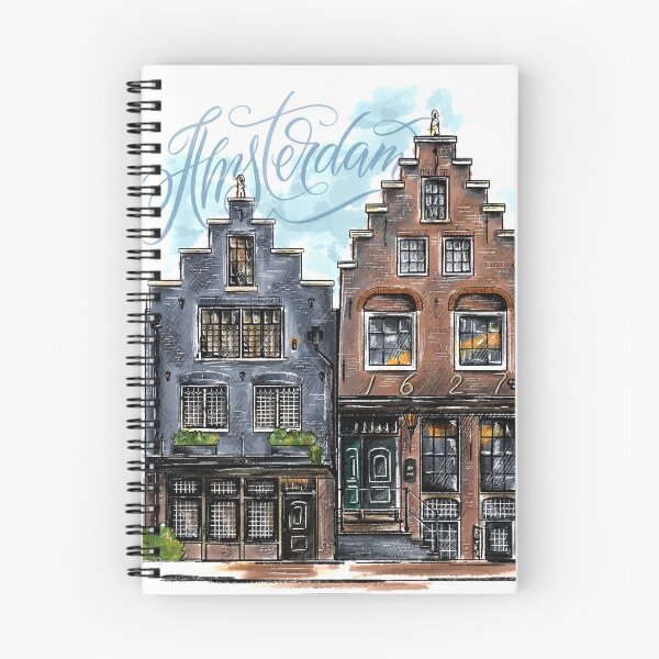 Item preview, Amsterdam. The cute buildings. designed and sold by BananiLettering.
