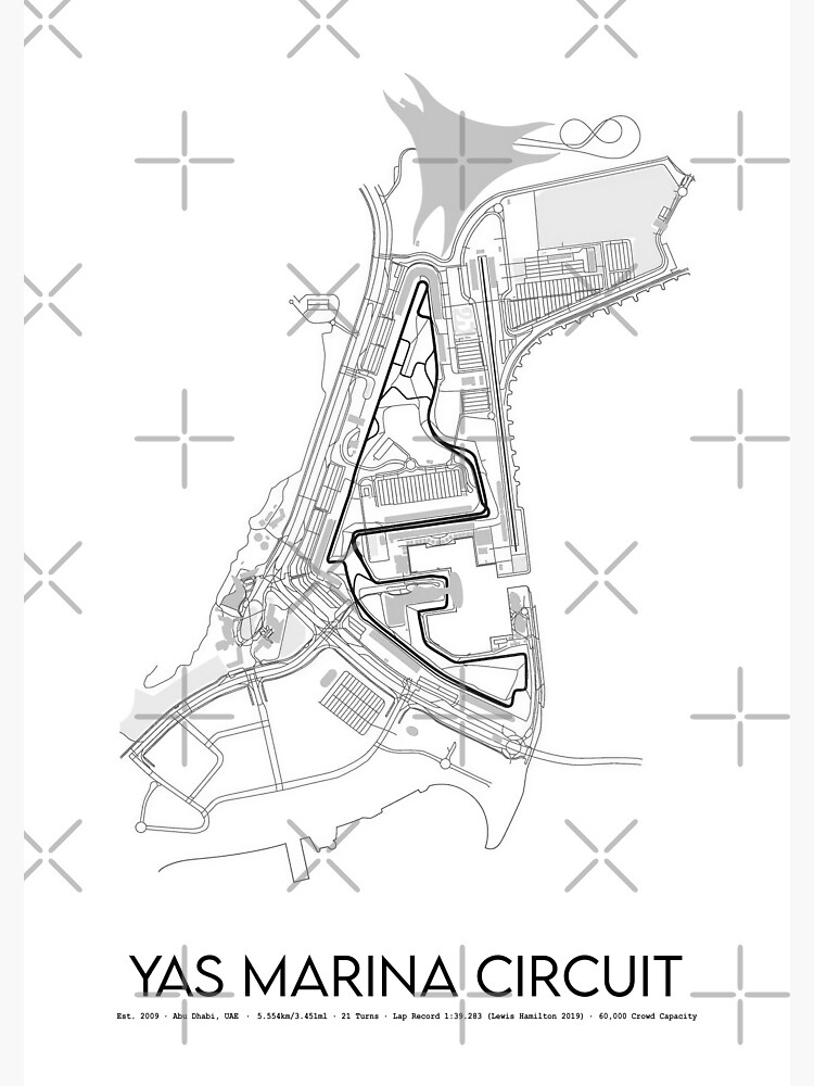 F1 Abu Dhabi Grand Prix (Yas Marina Circuit) print by Michael