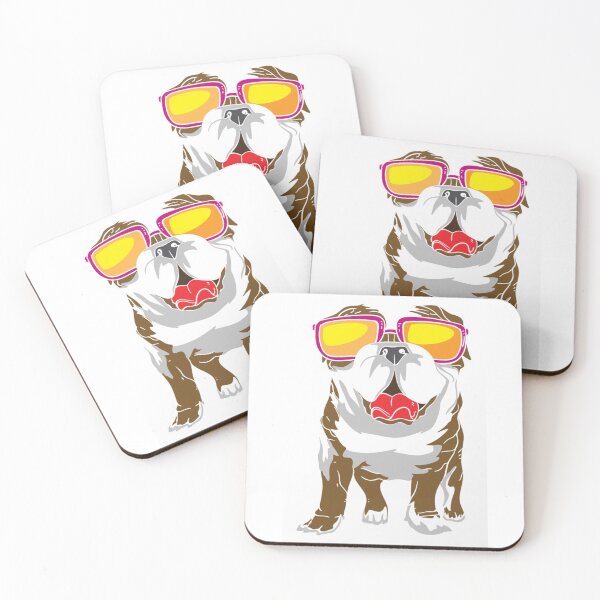Item preview, English Bulldog pet with glasses funny dog dogs pets  designed and sold by Coolstuff4you71.