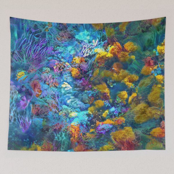 Item preview, Deepdream marine floral fractalize space abstraction designed and sold by blackhalt.
