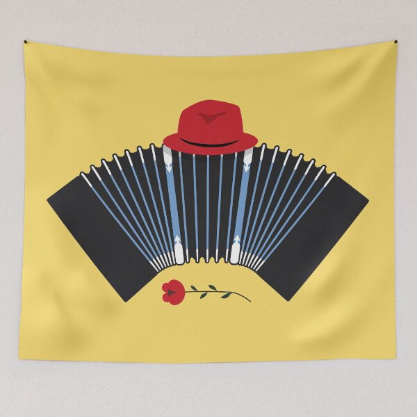 Item preview, Argentine Tango Bandoneon, Fedora and Rose Art designed and sold by infinitetango.