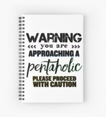 Cuaderno de espiral Advertencia Pentaólica