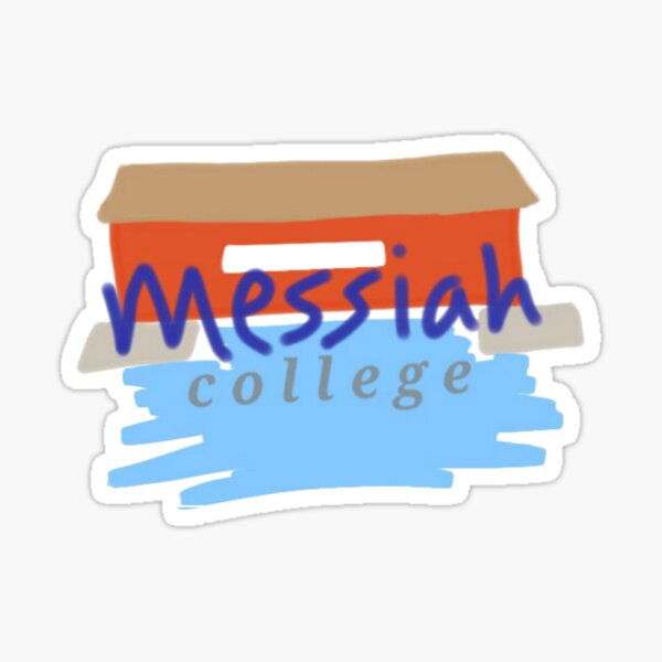 messiah college pixel script sticker Sticker for Sale by Rocky