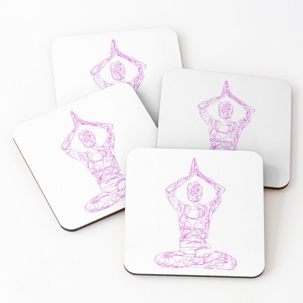 Item preview, Contour Line Yoga-Crown Chakra Seated Prayer Pose 2 designed and sold by FranksArtWorld.