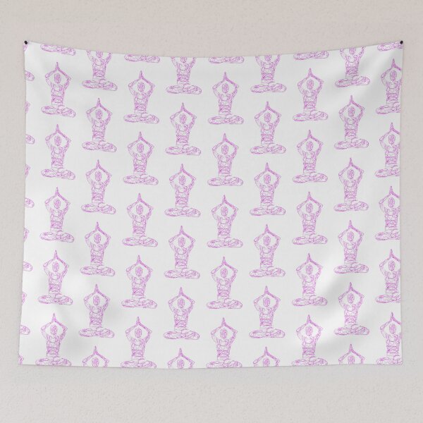 Item preview, Contour Line Yoga-Crown Chakra Seated Prayer Pose 2 designed and sold by FranksArtWorld.