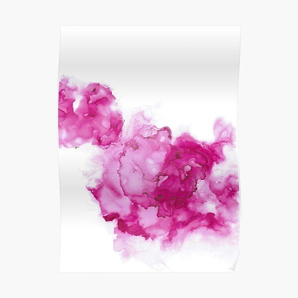Berry alcohol ink Poster
