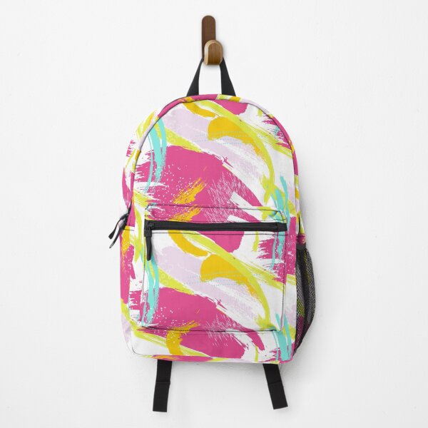 Item preview, Colorful baby pink Abstract brush strokes acrylic paint designed and sold by Milatoo.