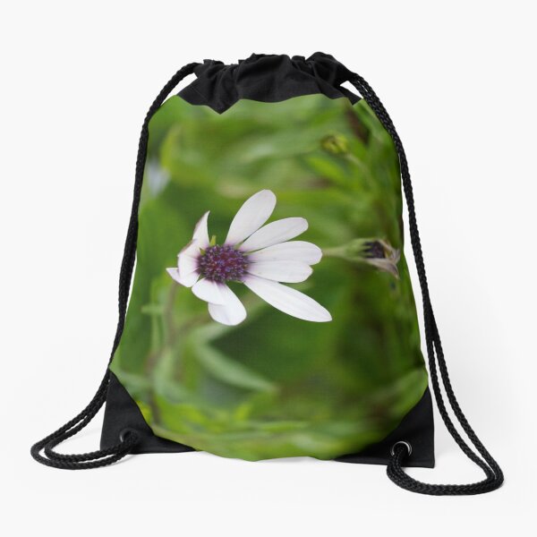 Purple South African Flower Drawstring Bag