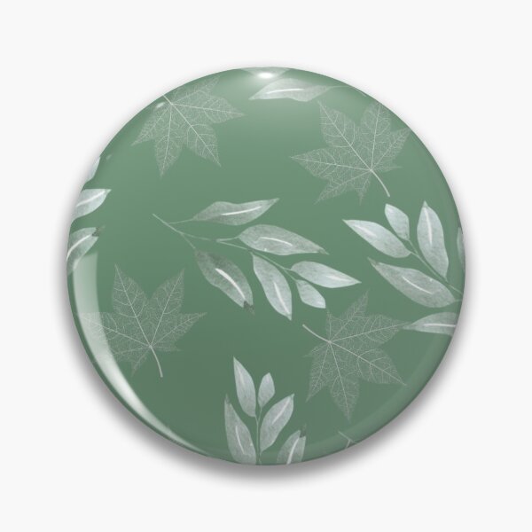 Item preview, White leaves on gray-green designed and sold by Ninaeva.