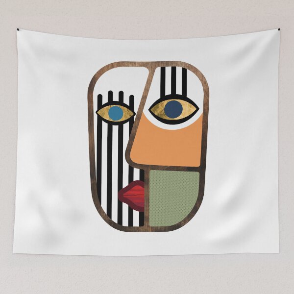 Item preview, Abstract cubism mask designed and sold by AznavourByKarin.