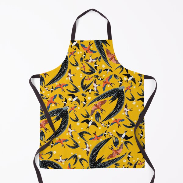 Item preview, Swallows and swift pattern (Yellow) designed and sold by belettelepink.