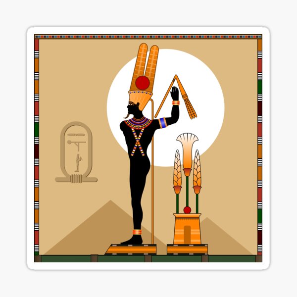 Religion of Ancient Egypt. God Min. Sticker