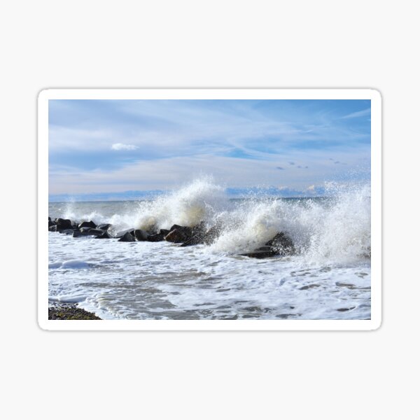 Wellenschlag vor der Insel Hiddensee Sticker
