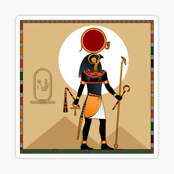 Religion of Ancient Egypt. The Sun God Ra. Sticker