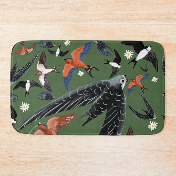 Item preview, Swallows and swift pattern green version designed and sold by belettelepink.