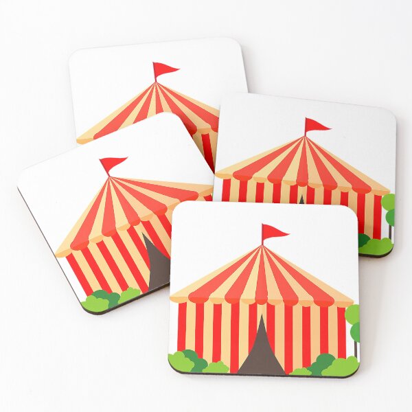 Item preview, circus tent and tree with red flag designed and sold by project-gallery.