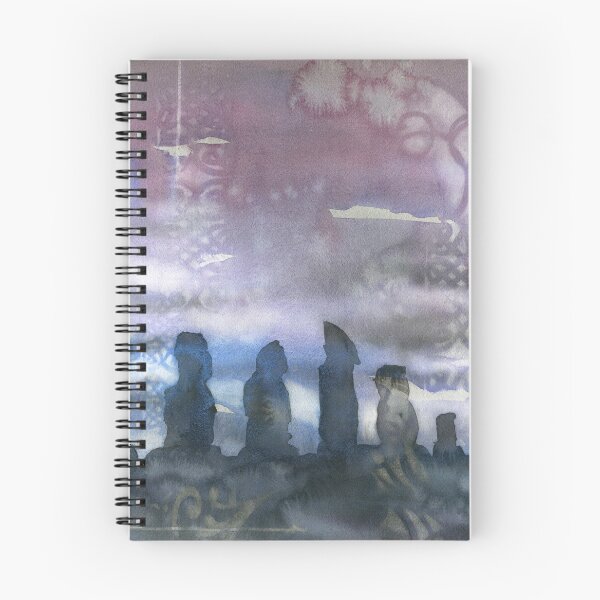 Item preview, Moai statues at Aho Tangoriki at sunset on Easter Island, Chile.  Easter Island Moai artwork designed and sold by rfoxphoto.