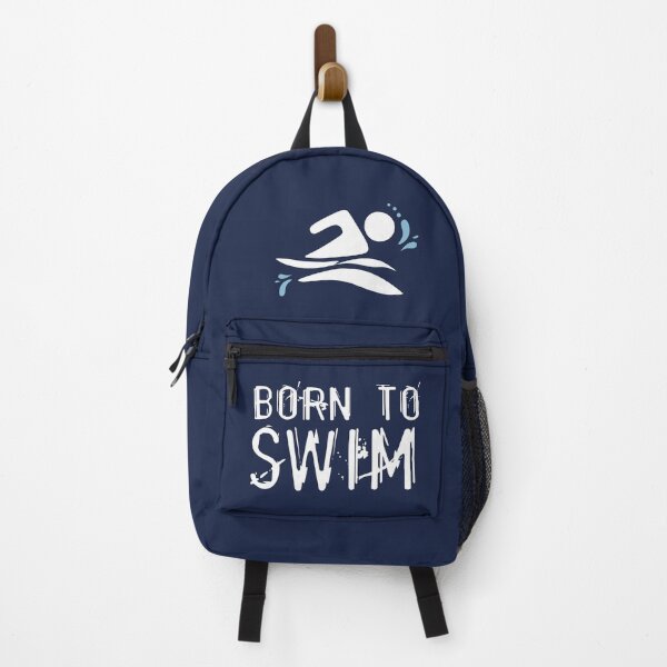 Item preview, Calling all wild open water swimming, winter bathers. Born to swim fun design for swimmer lovers. Navy designed and sold by Caroline Laursen.