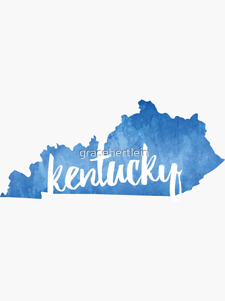 Louisville, Kentucky - blue watercolor Sticker for Sale by gracehertlein